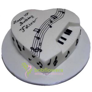 Piano Love Theme Cake