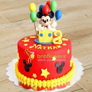 Micky & Balloon  Theme Cake