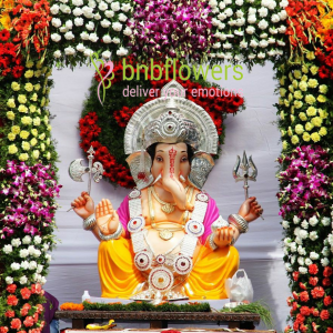 Floral Ganesh ji Decoration 