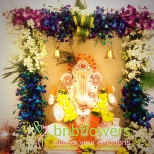 Ganesh Chaturthi Orchid Theme